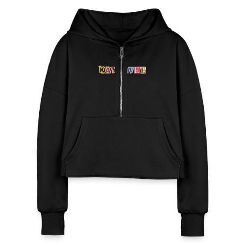 KAYOHVEE SCRAPBOOK CAMO (Double Sided + Sleeve) - Women's Half Zip Cropped Hoodie