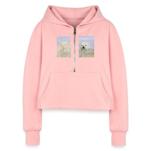 polarbears - Women's Half Zip Cropped Hoodie