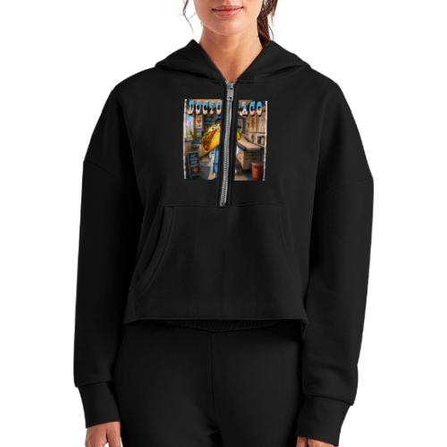 Doctor Taco - Women's Half Zip Cropped Hoodie