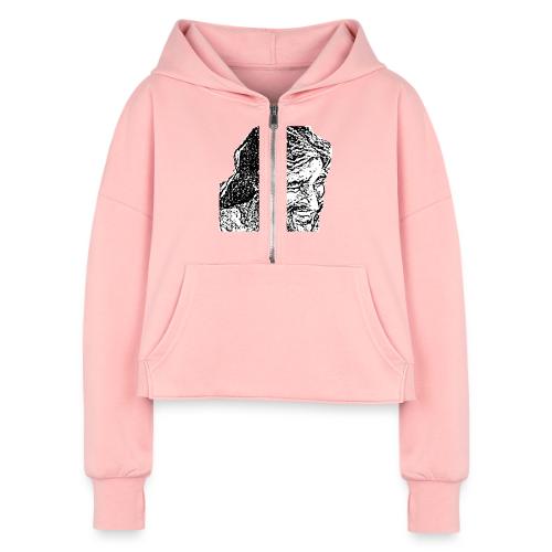 DS 28365 final - Women's Half Zip Cropped Hoodie
