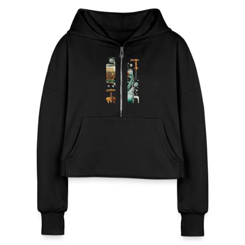 Potion of Poor Decisions Bottle Graphic Tee - Women's Half Zip Cropped Hoodie