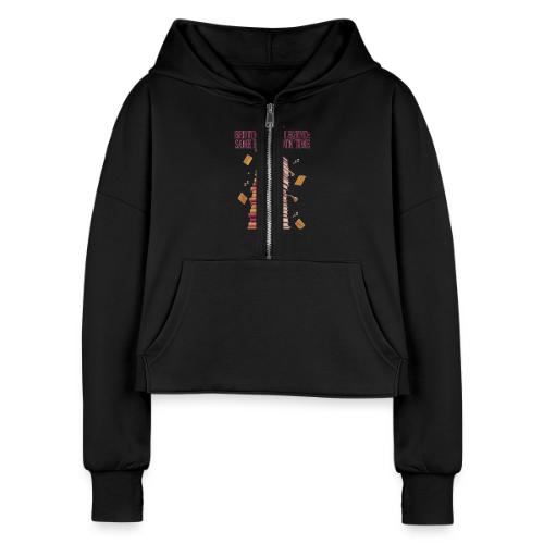 Bedtime Story Legend T Shirt - Women's Half Zip Cropped Hoodie