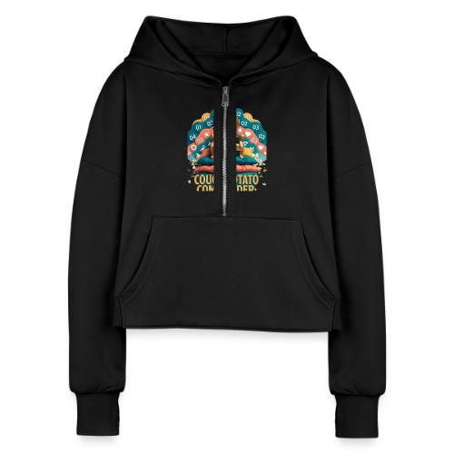 Dad Tax Collector T Shirt - Women's Half Zip Cropped Hoodie
