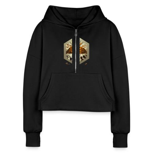Easter Eternal Bread Breaking Tee,Recognition Gift - Women's Half Zip Cropped Hoodie