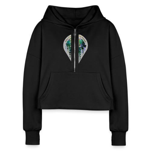 Easter Grace Cascades Vine T Shirt, Renewal Gift - Women's Half Zip Cropped Hoodie
