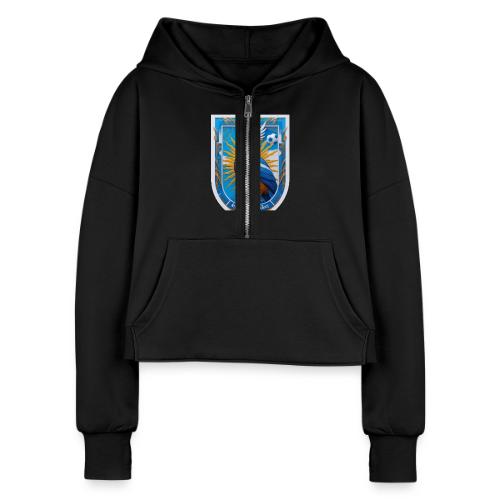 Argentina Hornero Pride T Shirt, Football Gift - Women's Half Zip Cropped Hoodie