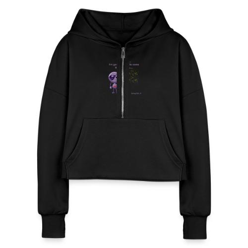 Smoon City_Sprinkle some BGM on you - Women's Half Zip Cropped Hoodie