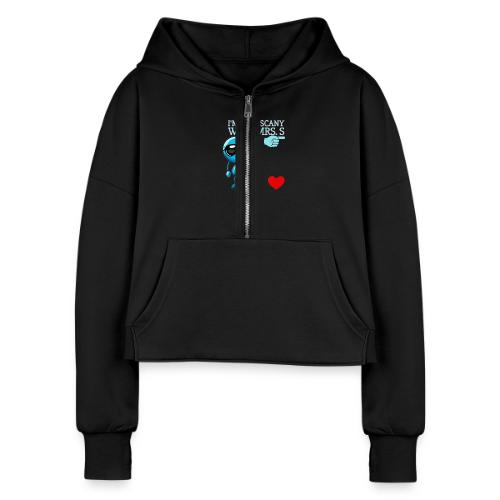 Smoon City_I'm in Tuscany with Mrs. S - Women's Half Zip Cropped Hoodie