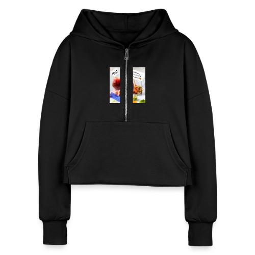 Mrs. S' GGG Theme - Women's Half Zip Cropped Hoodie