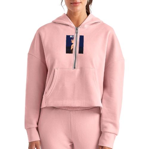 Irresistible Sass - Women's Half Zip Cropped Hoodie
