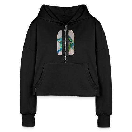 Women’s Day Thorn Sovereign T Shirt, Gift for Mum - Women's Half Zip Cropped Hoodie