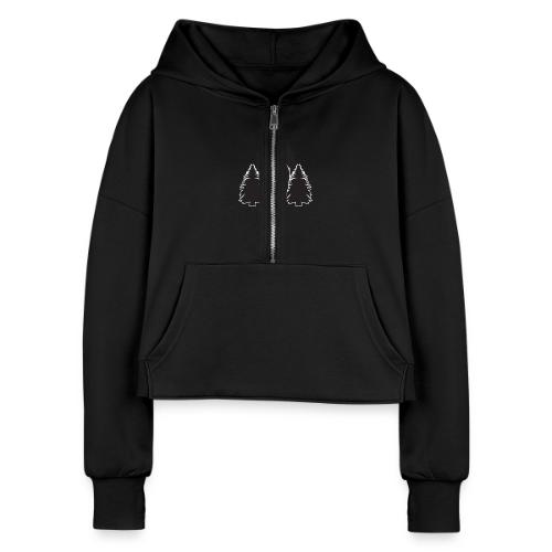 Bigfoot Trees - Women's Half Zip Cropped Hoodie