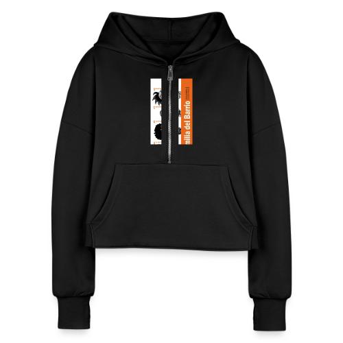 case1iphone5 - Women's Half Zip Cropped Hoodie