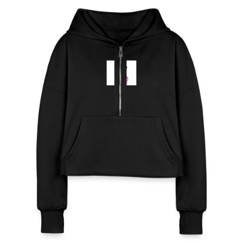 I Only Miss You When I Breathe 2 jpg - Women's Half Zip Cropped Hoodie