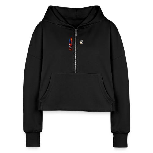 Carcadelogoracer1 - Women's Half Zip Cropped Hoodie