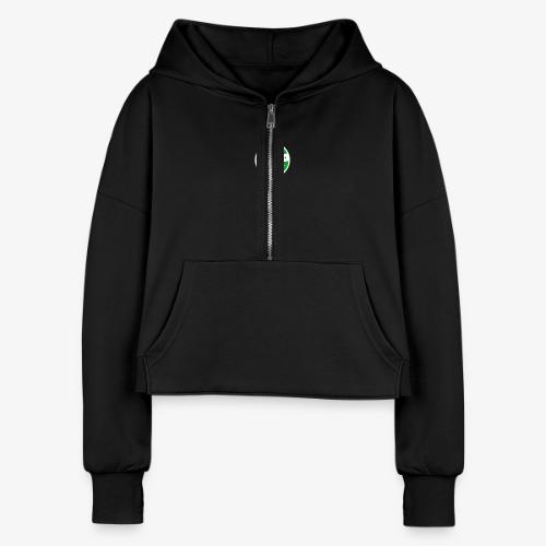 Established - Women's Half Zip Cropped Hoodie