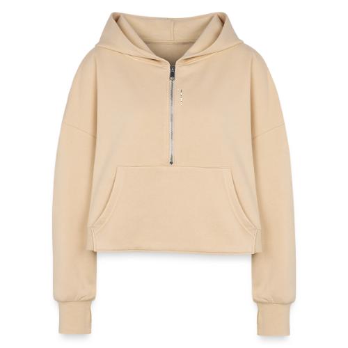 business series webinar social commerce funnel - Women's Half Zip Cropped Hoodie