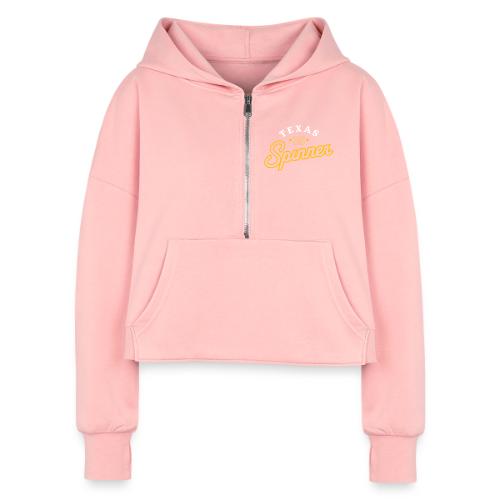Texas Spinner - Women's Half Zip Cropped Hoodie