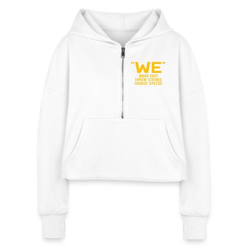 WE 1988 - Women's Half Zip Cropped Hoodie