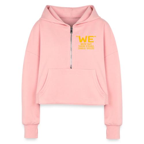 WE 1988 - Women's Half Zip Cropped Hoodie