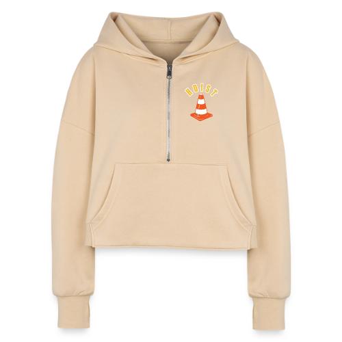 HOIST (Center) - Women's Half Zip Cropped Hoodie