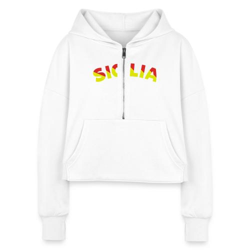 SICILIA - Women's Half Zip Cropped Hoodie