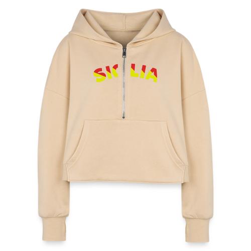 SICILIA - Women's Half Zip Cropped Hoodie