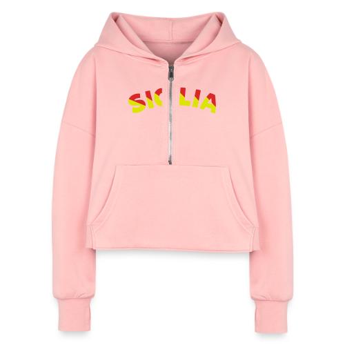 SICILIA - Women's Half Zip Cropped Hoodie