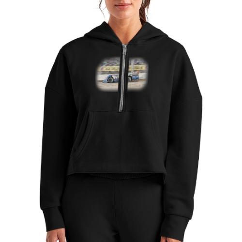 Johnathan Davenport's #49 B - Women's Half Zip Cropped Hoodie