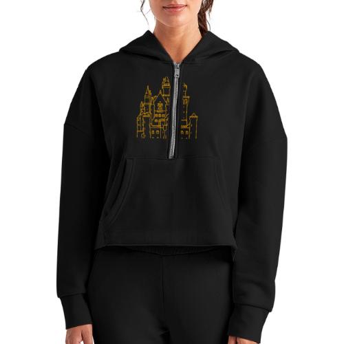 Neuschwanstein Castle - Women's Half Zip Cropped Hoodie