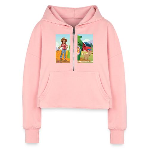 Nicole Sauce's Goat Juice - Women's Half Zip Cropped Hoodie