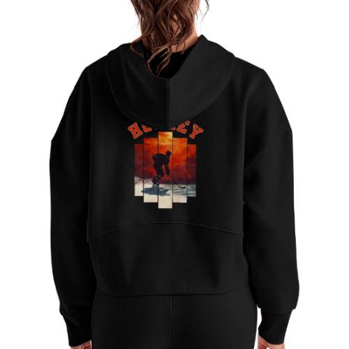 Hockey Dreams - Women's Half Zip Cropped Hoodie