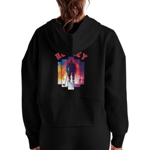 Hockey Zone - Women's Half Zip Cropped Hoodie