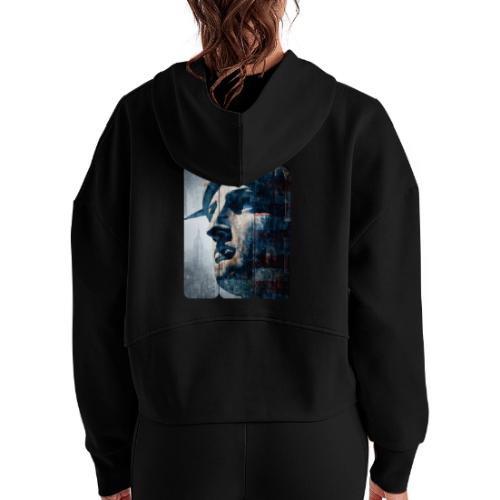 USA: Urban Liberty Triptych - Women's Half Zip Cropped Hoodie