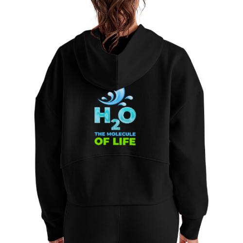 The Molecule of Life - Women's Half Zip Cropped Hoodie