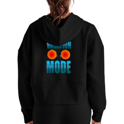 Vacation mode: Ocean Vibes On - Women's Half Zip Cropped Hoodie