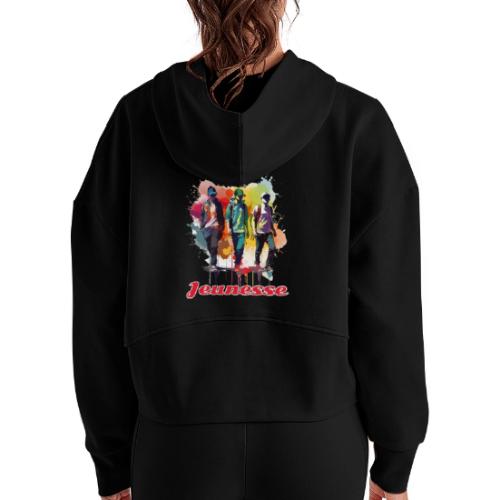 Eternal Youth - Women's Half Zip Cropped Hoodie