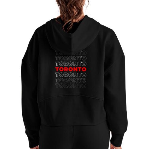 Toronto Type - Women's Half Zip Cropped Hoodie