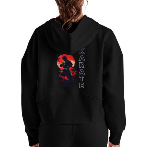 Karate: the art of self-mastery - Women's Half Zip Cropped Hoodie