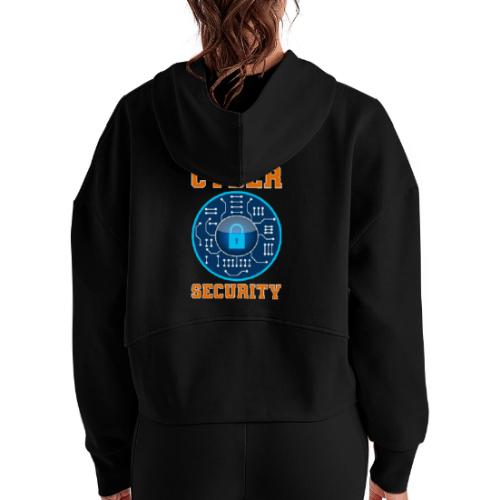 Cycer security: Secure by Design - Women's Half Zip Cropped Hoodie