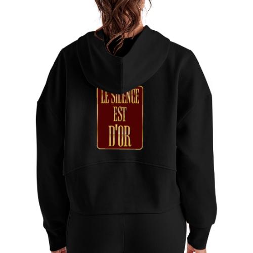 Silence is golden - Women's Half Zip Cropped Hoodie