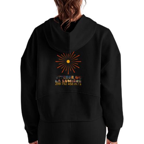 Speed of light - Women's Half Zip Cropped Hoodie