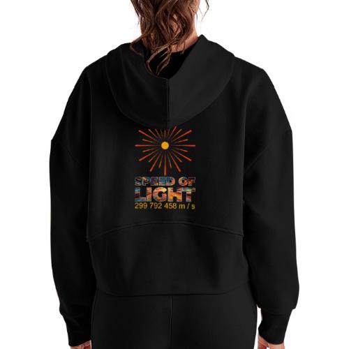 Speed of light - Women's Half Zip Cropped Hoodie