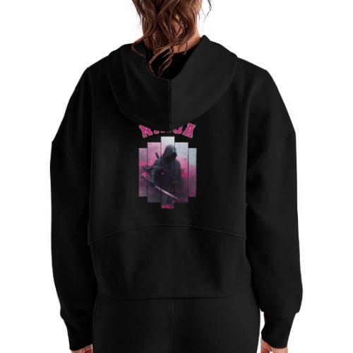 Elite Ninja Spirit - Women's Half Zip Cropped Hoodie