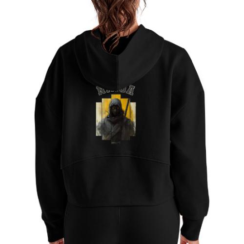 Silent Ninja Code - Women's Half Zip Cropped Hoodie