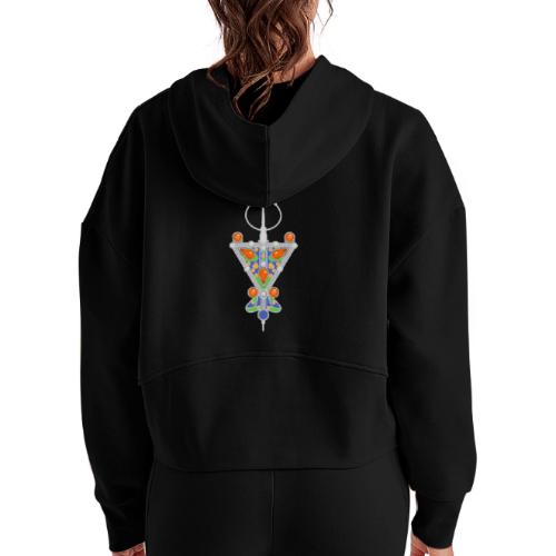 Amazigh: Tazerzit Heritage - Women's Half Zip Cropped Hoodie