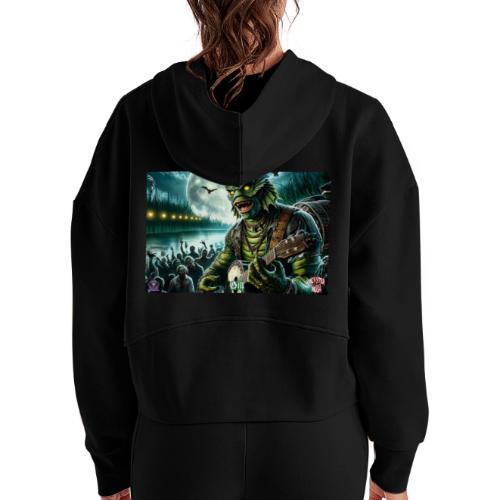 Monster Mosh 2024 Tour Gill On Banjo (G-004L) - Women's Half Zip Cropped Hoodie