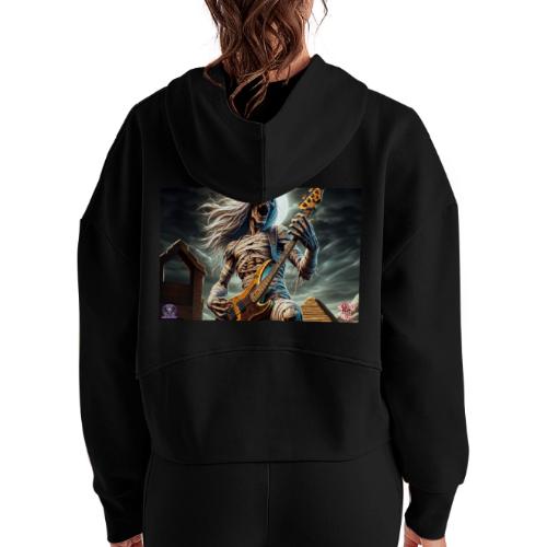 Monster Mosh 2024 Tour Ahy Bass Guitar #D-001L - Women's Half Zip Cropped Hoodie