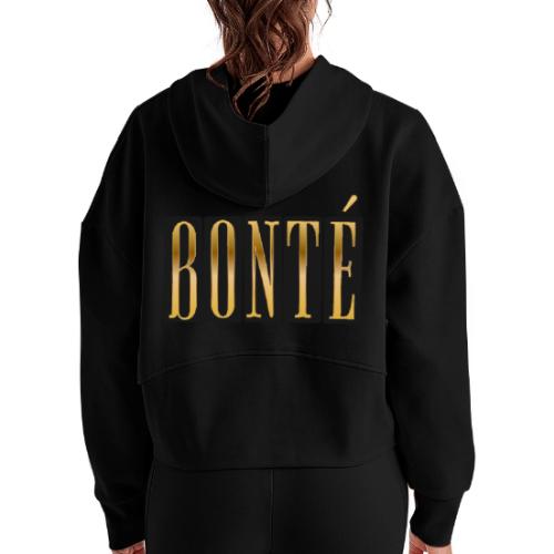 Golden Goodness - Women's Half Zip Cropped Hoodie