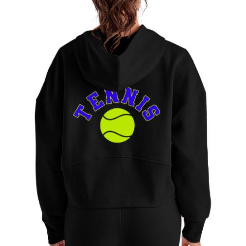 Tennis: Serve in Style - Women's Half Zip Cropped Hoodie